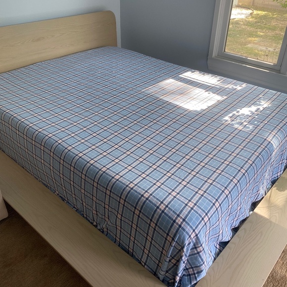 L.L. Bean I Heritage Chamois Plaid King Fitted Sheet - Picture 1 of 12